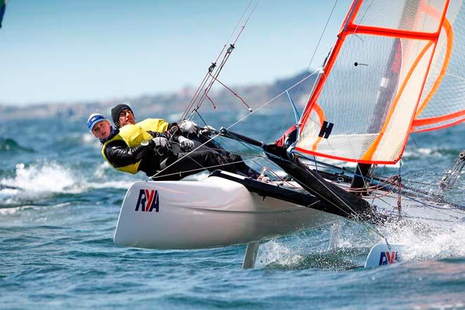 Olivier Greber and Jess Eales,Spitfire,GBR 160 - 2014 RYA Youth National Championships ©  Paul Wyeth / RYA http://www.rya.org.uk